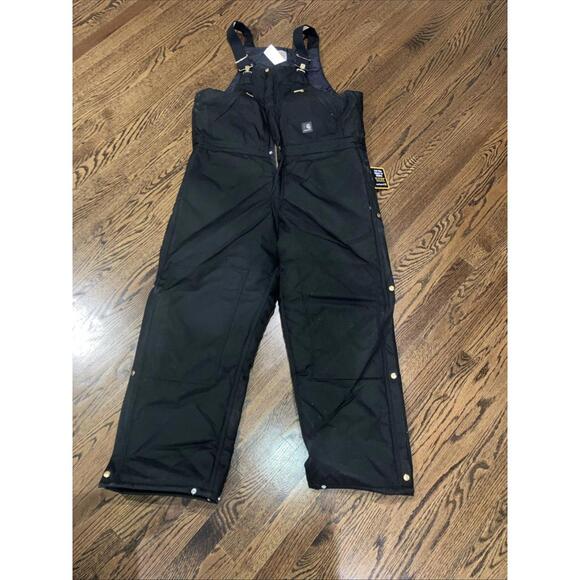 Carhartt Overalls Adult 38x30!Black Extremes Overalls Bib Quilted Workwear NEW